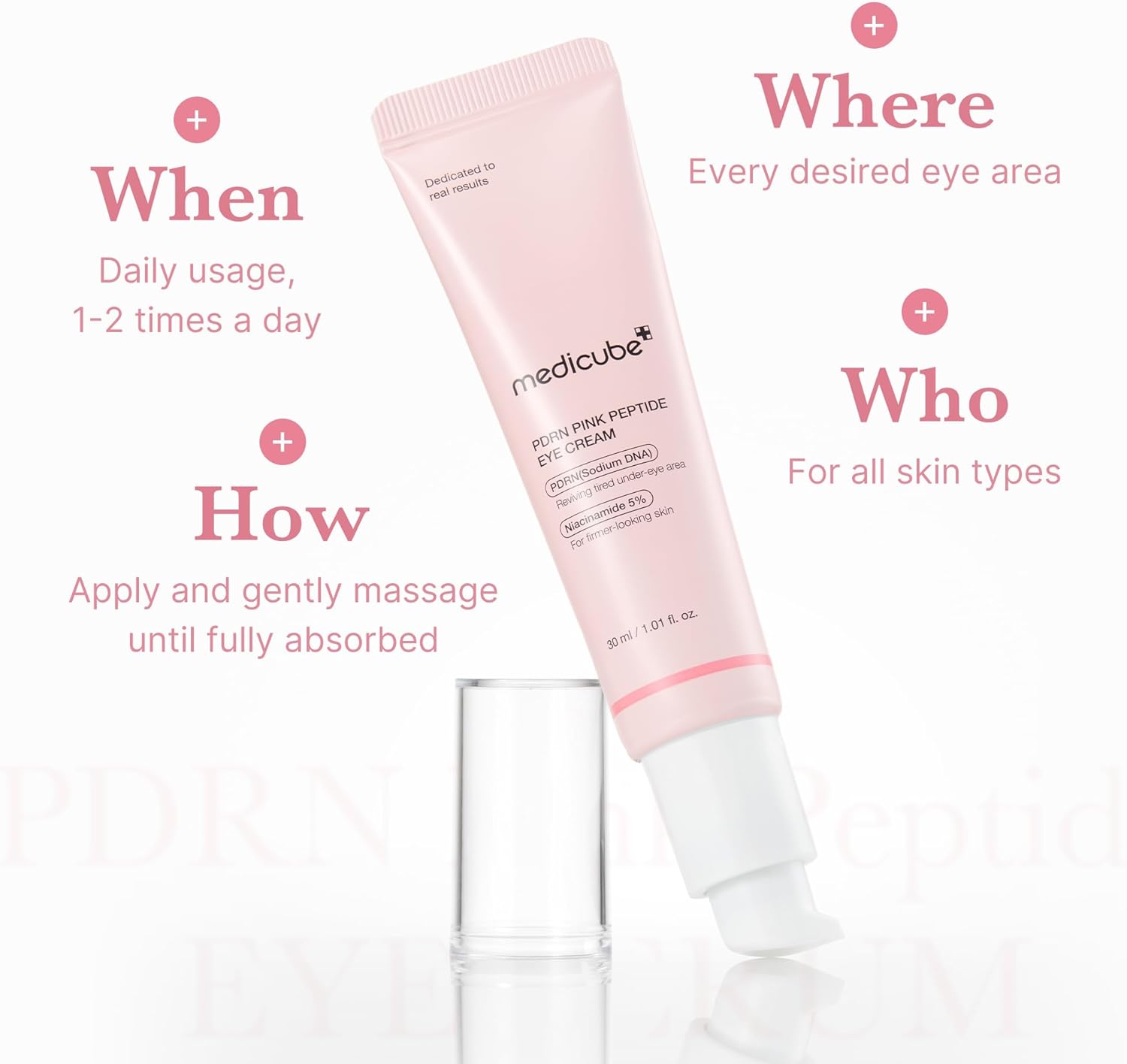 MEDICUBE PDRN PINK PEPTIDE EYE CREAM - 30ml