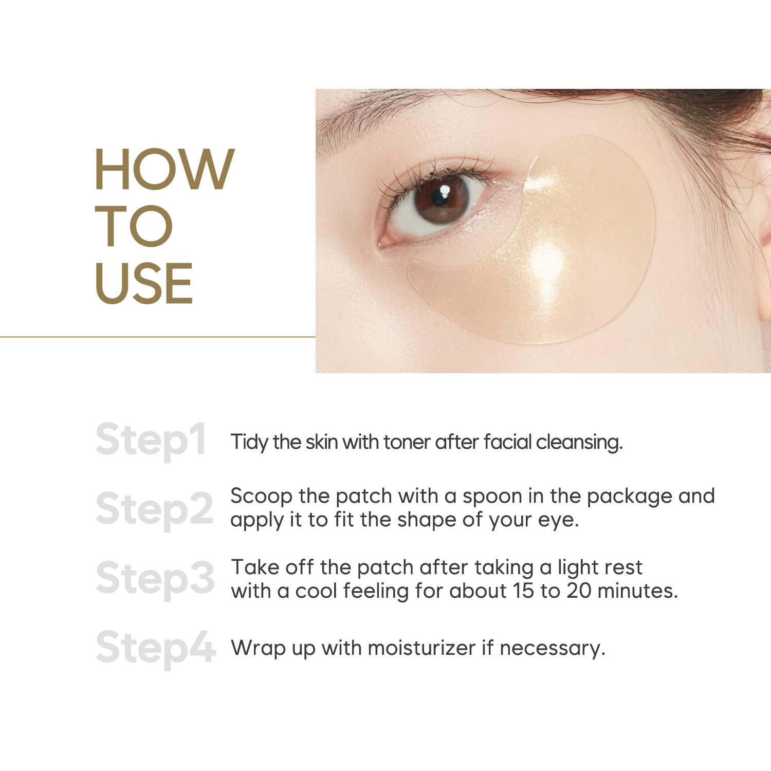 PETITFEE GOLD EYE PATCH - 60ea