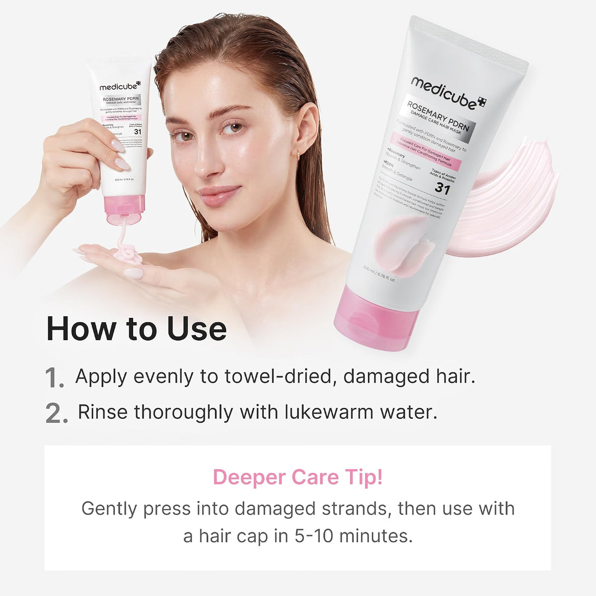 Medicube Rosemary PDRN Damage Care Hair Mask — 200ml
