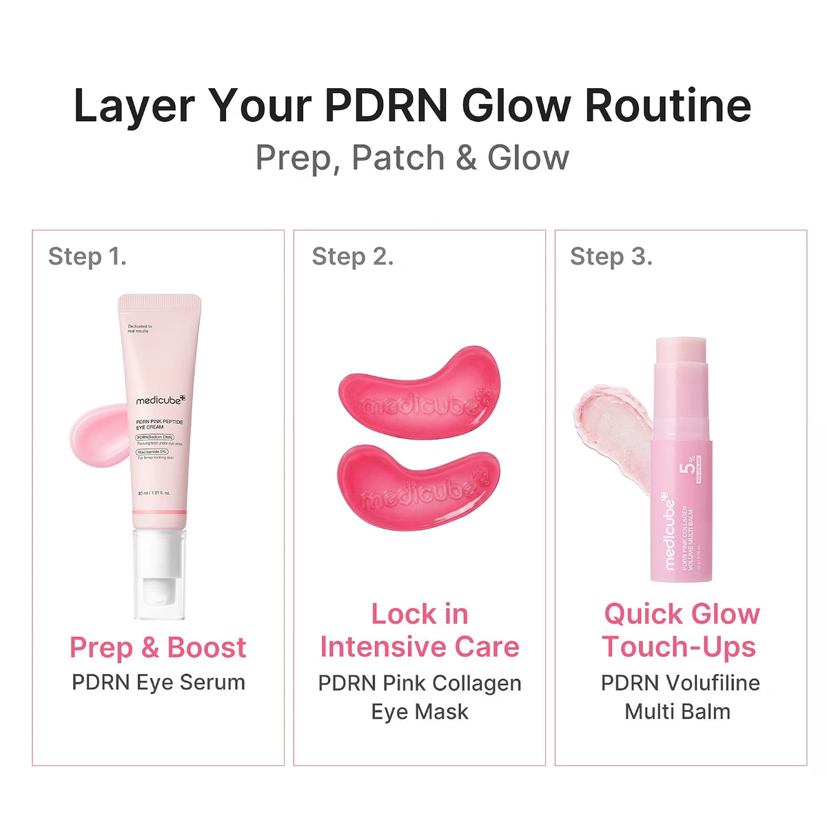 Medicube PDRN Pink Collagen Jelly Eye Mask - 6 Pouches