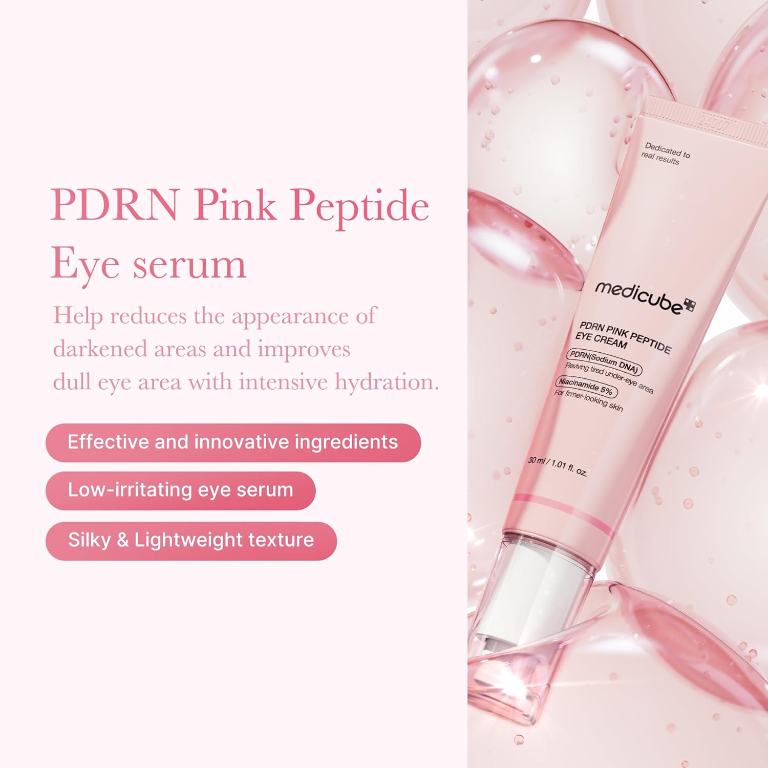 MEDICUBE PDRN PINK PEPTIDE EYE CREAM - 30ml