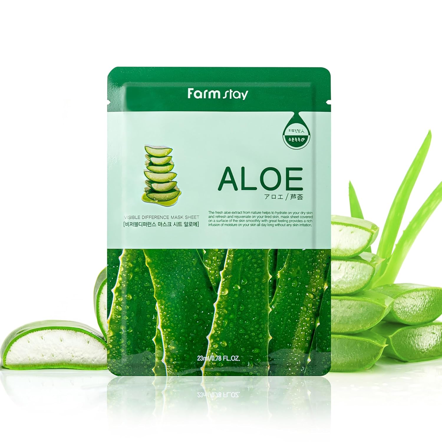 FARMSTAY - VISIBLE DIFFERENCE ALOE SHEET MASK - 1ea