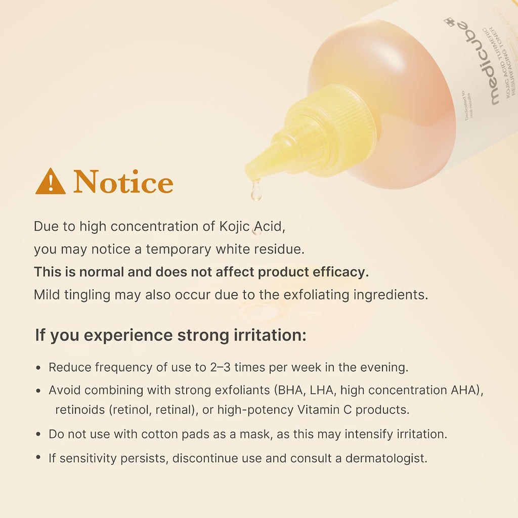 Medicube Kojic Acid Turmeric Resurfacing Toner - 250ml