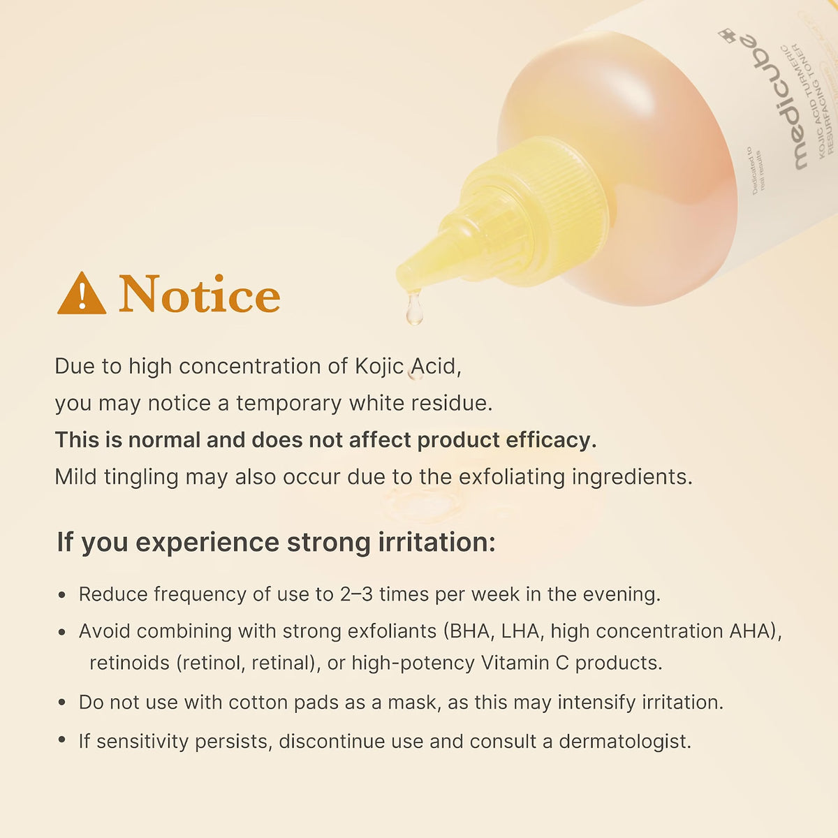 Medicube Kojic Acid Turmeric Resurfacing Toner - 250ml