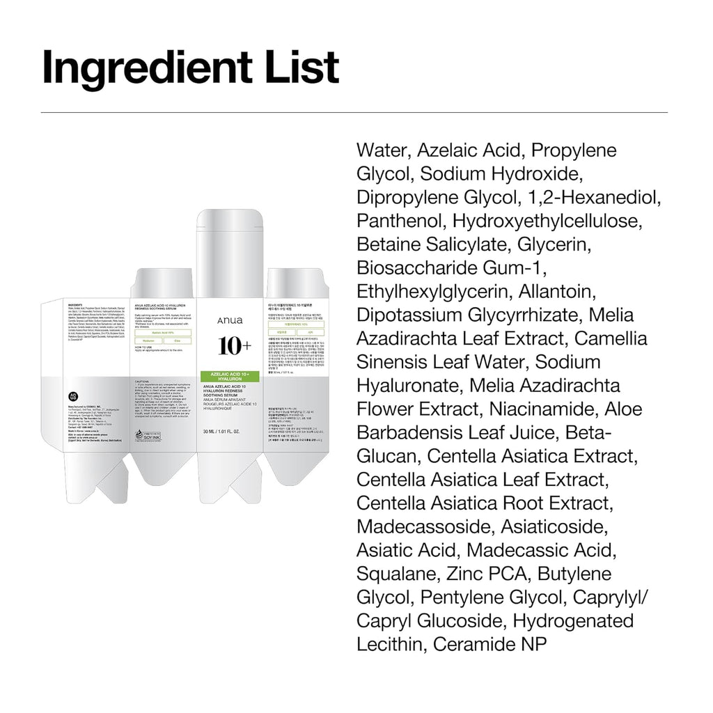 ANUA Azelaic Acid 10 + Hyaluron - 30ml