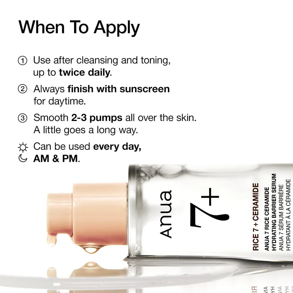 ANUA RICE 7 CERAMIDE HYDRATING BARRIER SERUM - 50ml - Yuna