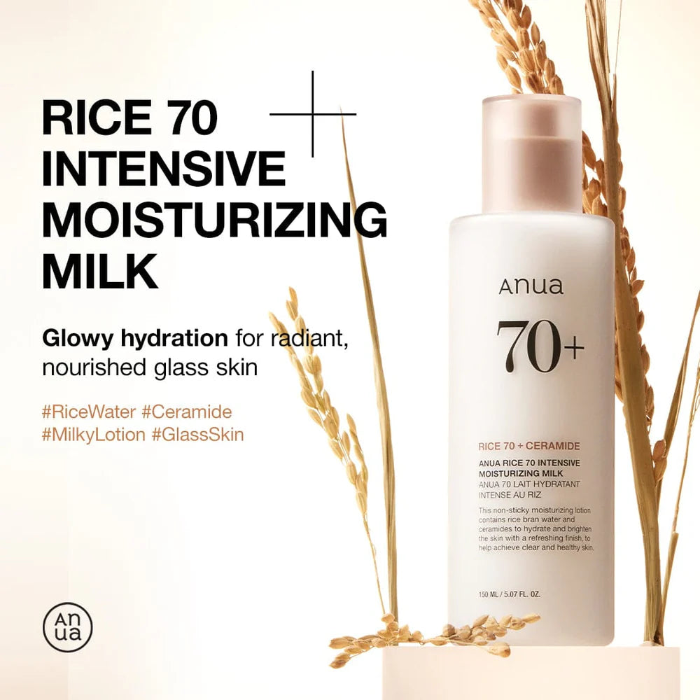ANUA RICE 70 INTENSIVE MOISTURIZING MILK - 150ml - Yuna