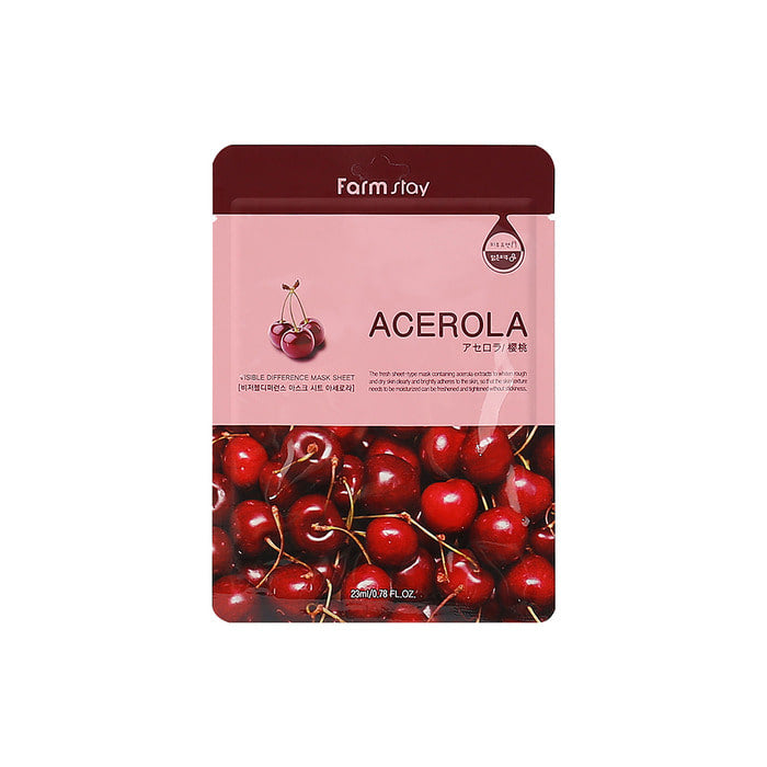 FARMSTAY VISIBLE DIFFERENCE MASK SHEET ACEROLA - 1ea - Yuna