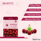FARMSTAY VISIBLE DIFFERENCE MASK SHEET ACEROLA - 1ea - Yuna