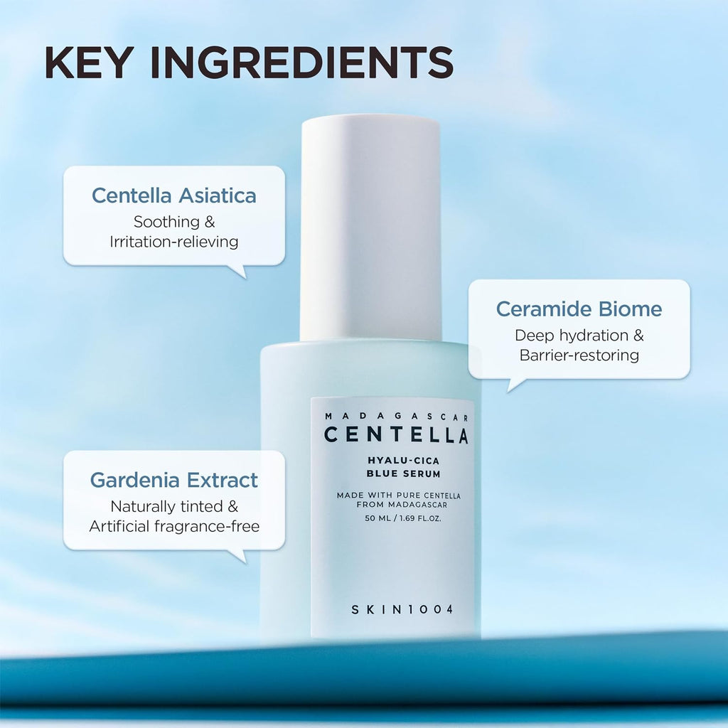 SKIN1004 MADAGASCAR CENTELLA HYALU-CICA BLUE SERUM - 30ml - Yuna