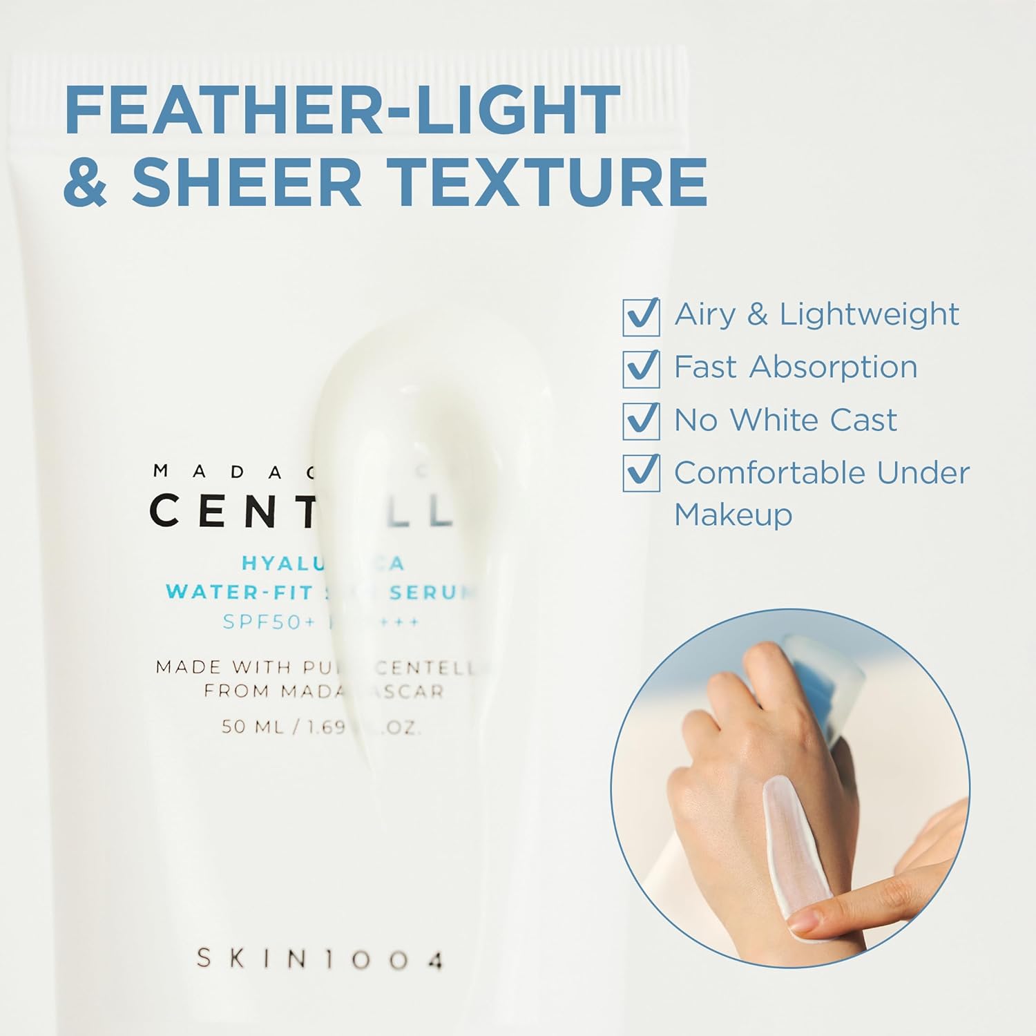 SKIN1004 MADAGASCAR CENTELLA HYALU-CICA WATER-FIT SUN SERUM - 50ml - Yuna