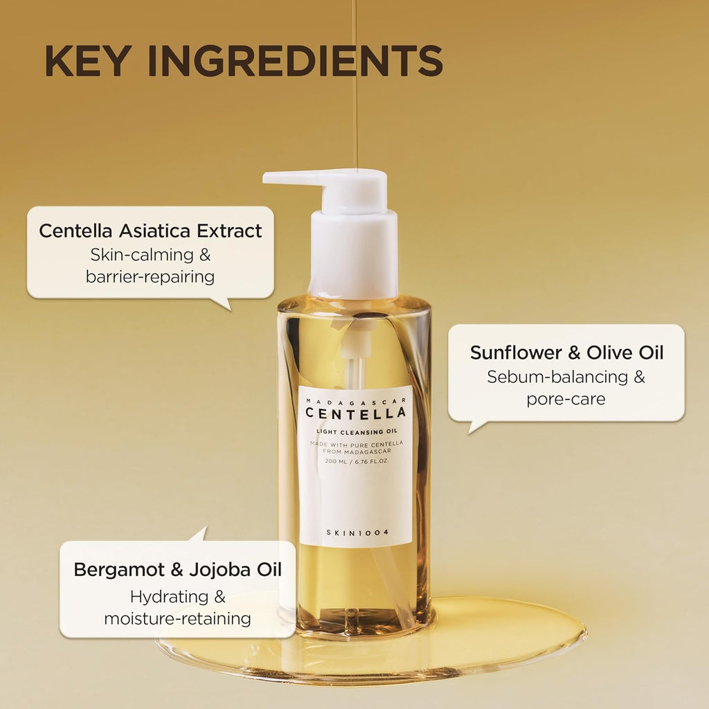 SKIN1004 MADAGASCAR CENTELLA LIGHT CLEANSING OIL - 200ml - Yuna