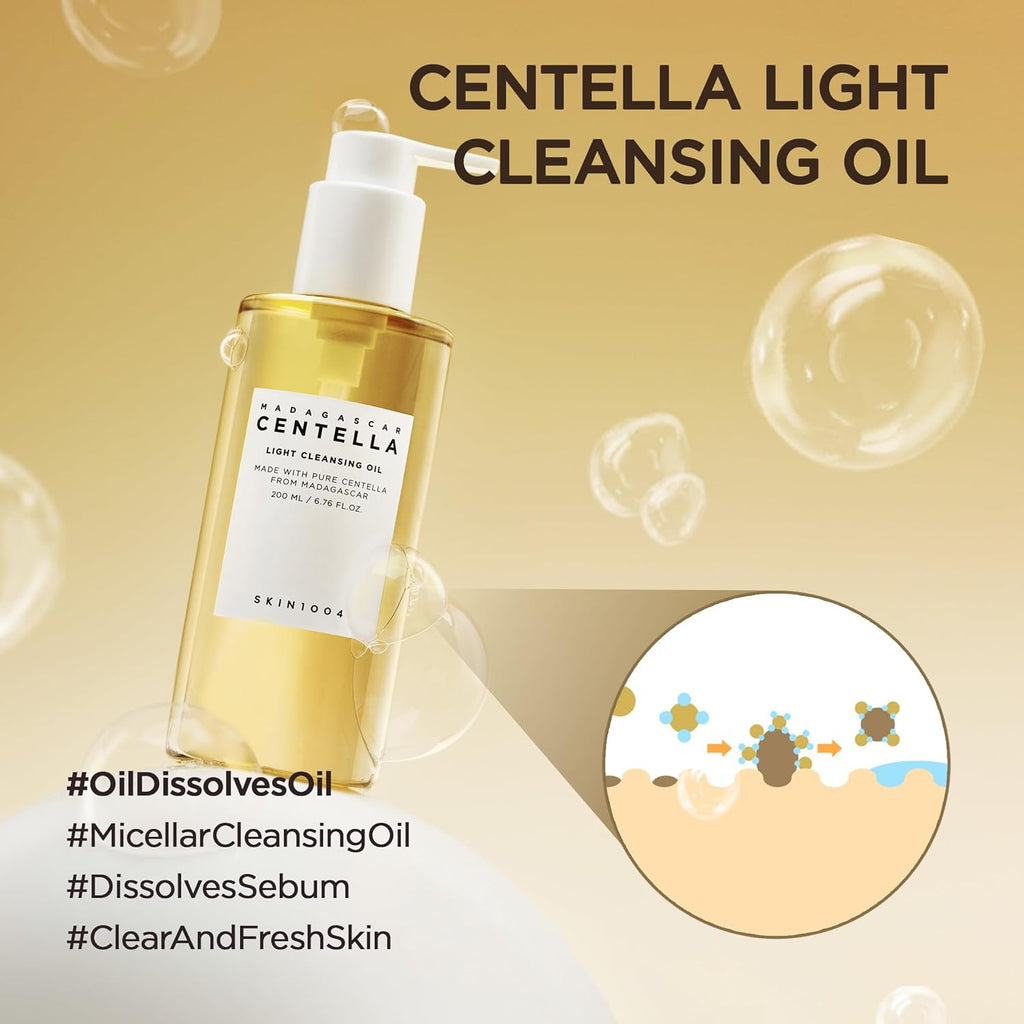 SKIN1004 MADAGASCAR CENTELLA LIGHT CLEANSING OIL - 200ml - Yuna