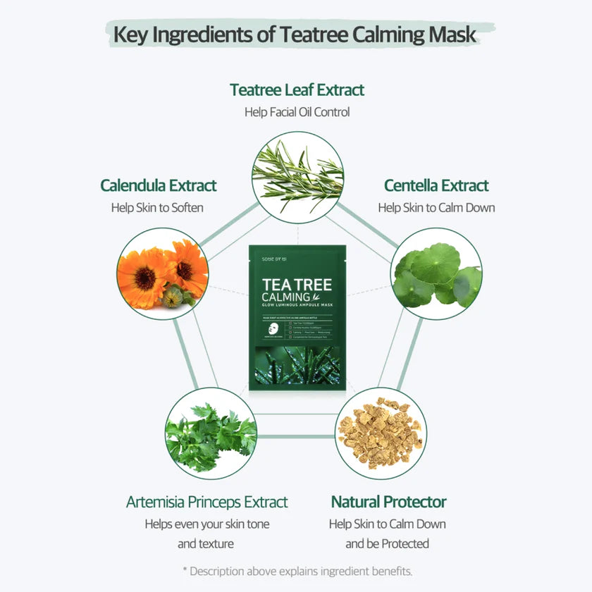 SOMEBYMI – Tea Tree Calming Glow Luminous Ampoule Mask - 1ea